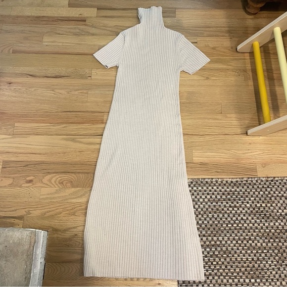 Staud Lilou Dress in Light Oatmeal - Picture 6 of 8